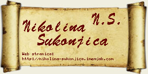 Nikolina Sukonjica vizit kartica